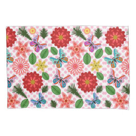 Funda De Cojín Modern Spring Garden Butterfly Floral 