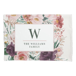 Funda De Cojín Moderna acuarela floral elegante familia