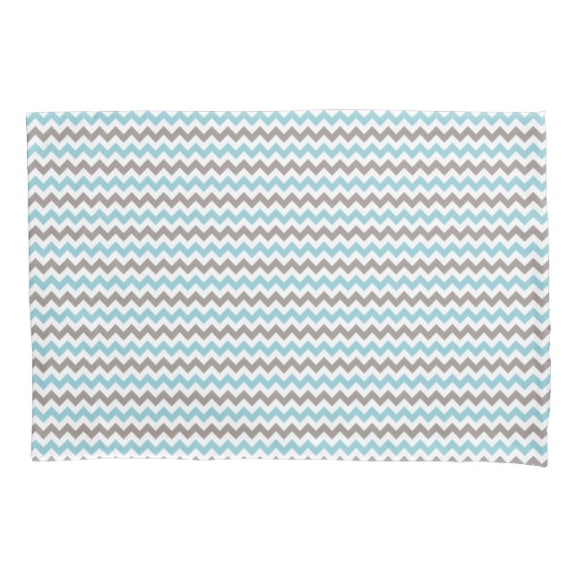 Funda de cojín moderna con patrón de Chevron gris  (Anverso)