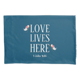 Funda De Cojín Moderno | AMAR LA VIDA AQUÍ Personalizable | AZUL