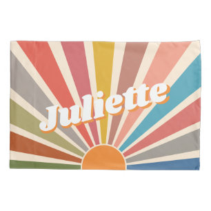 Funda De Cojín Moderno nombre retro personalizado divertido arcoi