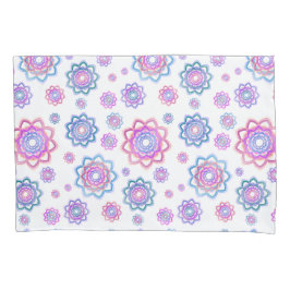 Funda De Cojín Moderno patrón de flor Lotus Pink Pastel Verde