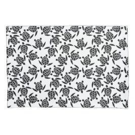 Funda De Cojín Modo de repetición en blanco y negro | Patrón de t