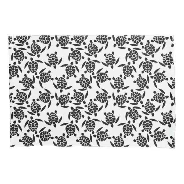 Funda De Cojín Modo de repetición en blanco y negro | Patrón de t (Anverso)