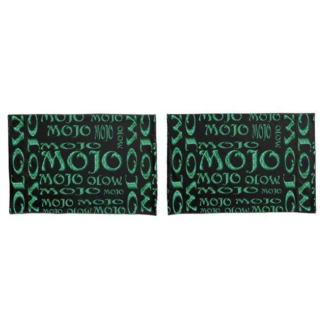Funda De Cojín Mojo de almohada negra (Anverso - Set)