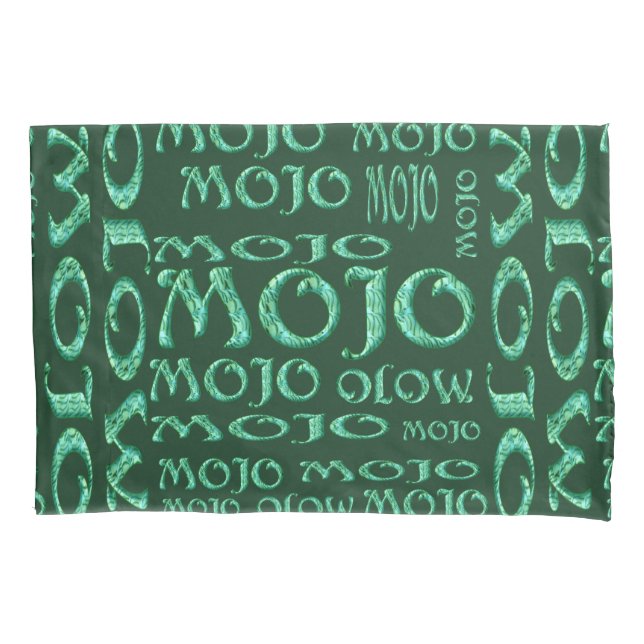Funda De Cojín Mojo verde de almohada (Anverso)
