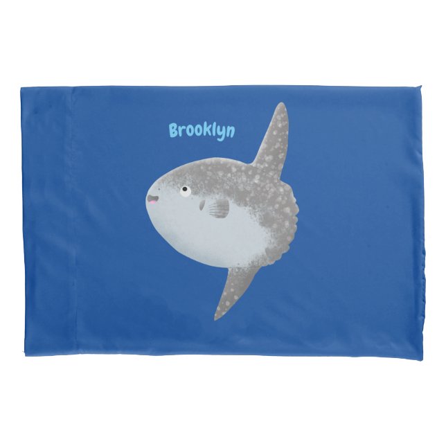 Funda De Cojín Mola mola de pez luna oceánica lindo personalizado (Anverso)