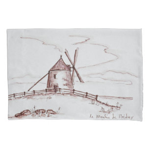 Funda De Cojín Molino de viento de Le Moulin de Moidrey   Pontors