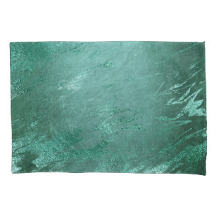 Funda De Cojín Molten Jade Mármol de lujo verde esmeralda