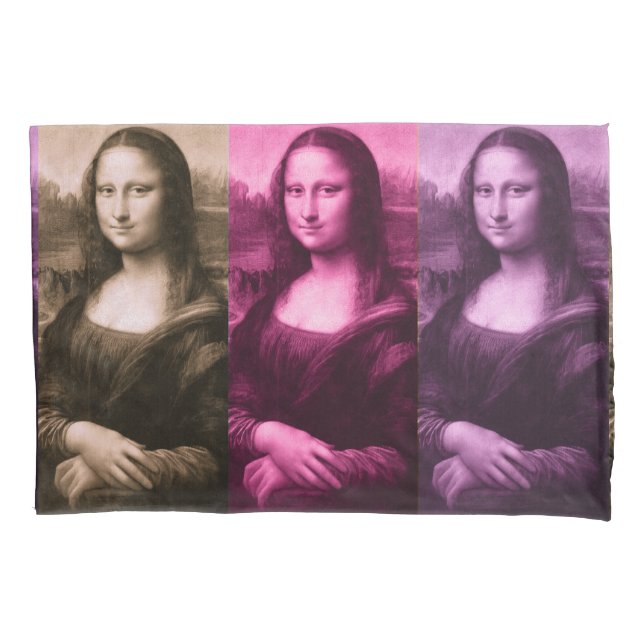 Funda De Cojín Mona Lisa Purple Pink Chocolate Pillowcase (Anverso)
