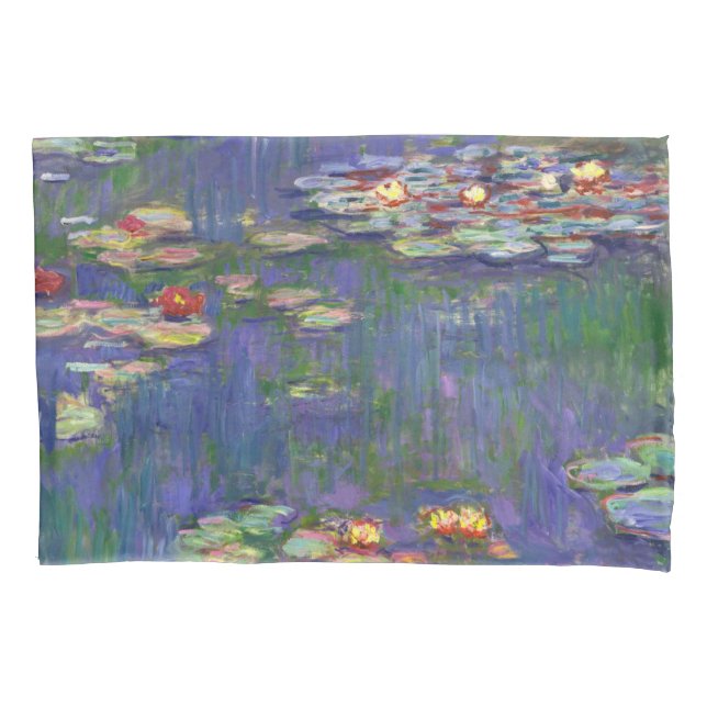 Funda De Cojín Monet Water Lilies Masterpiece Pintura (Anverso)