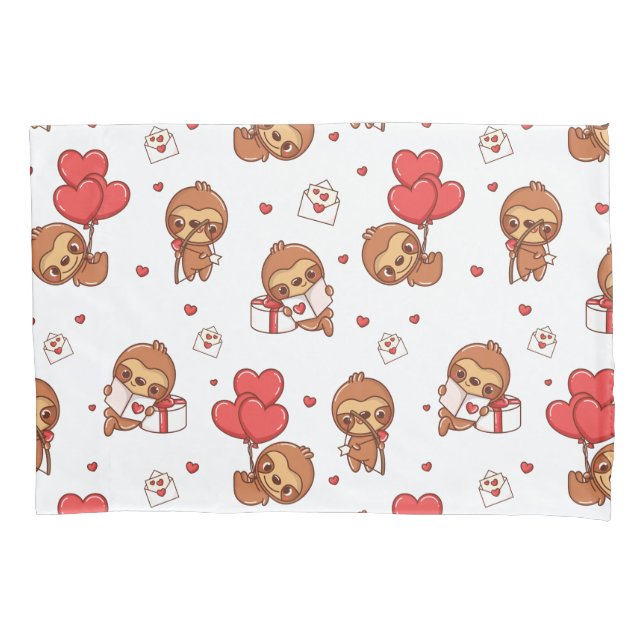 Funda De Cojín Mono bebé con globos cardíacos (Anverso)