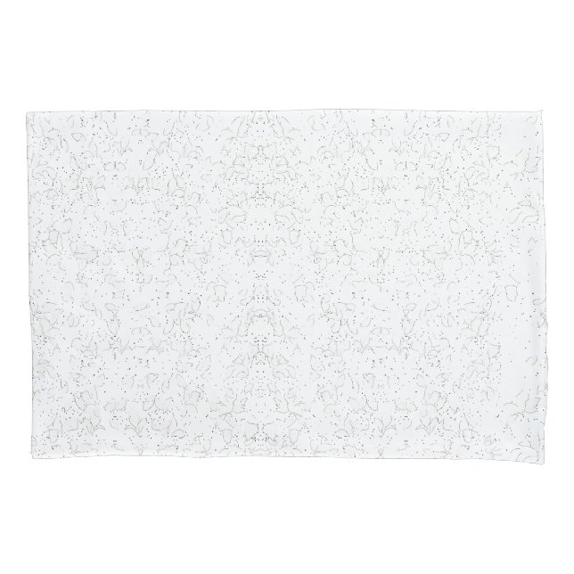 Funda De Cojín Monochrome Floral Pattern – Elegant Seamless Art (Anverso)