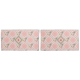 Funda De Cojín Monograma elegante de Petales de plástico