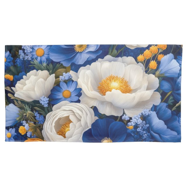 Funda De Cojín Monograma Floral Monoplano (Anverso)