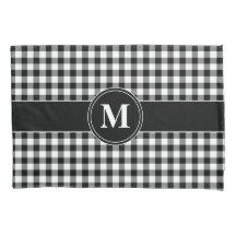 Monograma Gingham Blanco Y Negro