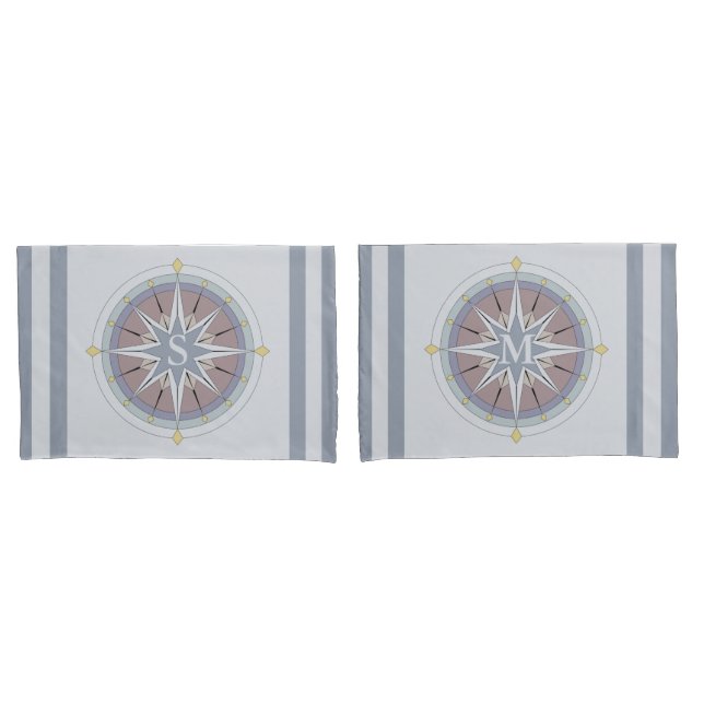 Funda De Cojín Monograma personalizado Casas de almohada de estil (Anverso - Set)