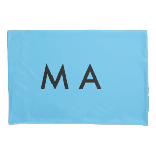Funda De Cojín Monograma simple agrega tu letra de nombre hombre