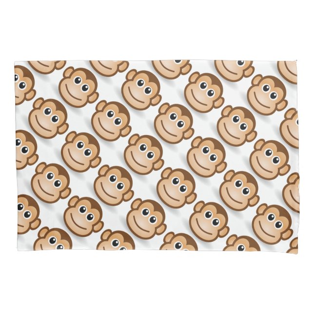Funda De Cojín Monos y almohadilla de tamaño estándar (Anverso)