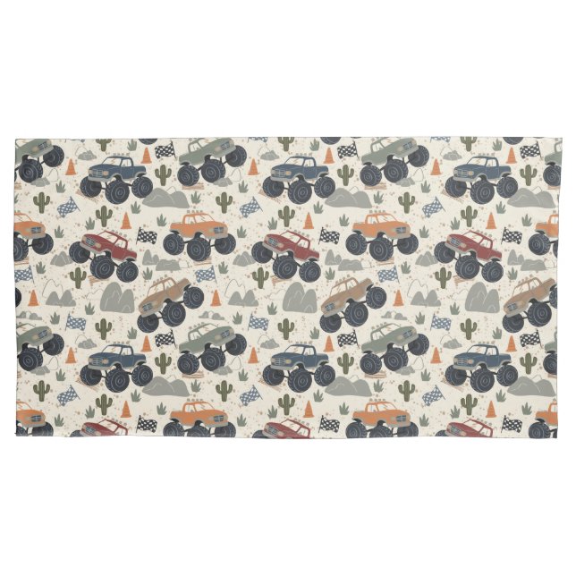 Funda De Cojín Monster Truck Rally (Anverso)