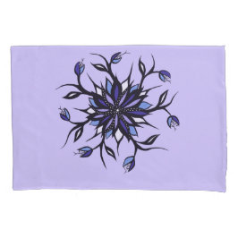 Funda De Cojín Monstruos y dientes florales góticos de la mandala