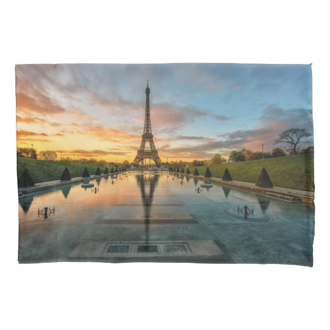 Funda De Cojín Monuments | Eiffel Tower Sunrise (Anverso)