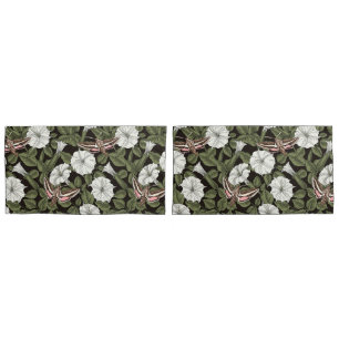 Funda De Cojín Moonflowers y esfinges