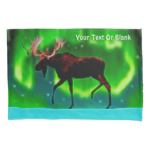 Funda De Cojín Moose de las luces del norte
