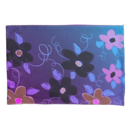 Funda De Cojín Morado con floral