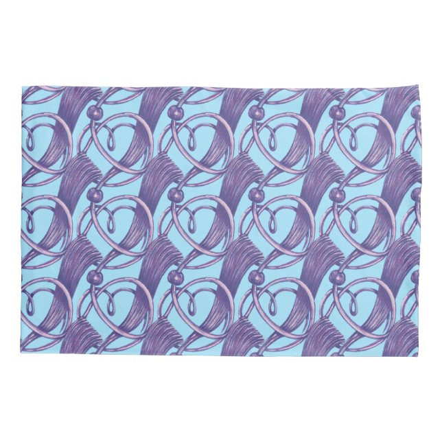 Funda De Cojín Morado ornamentado. (Reverso)