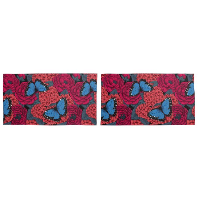 Funda De Cojín Morpho garden azul (Anverso - Set)