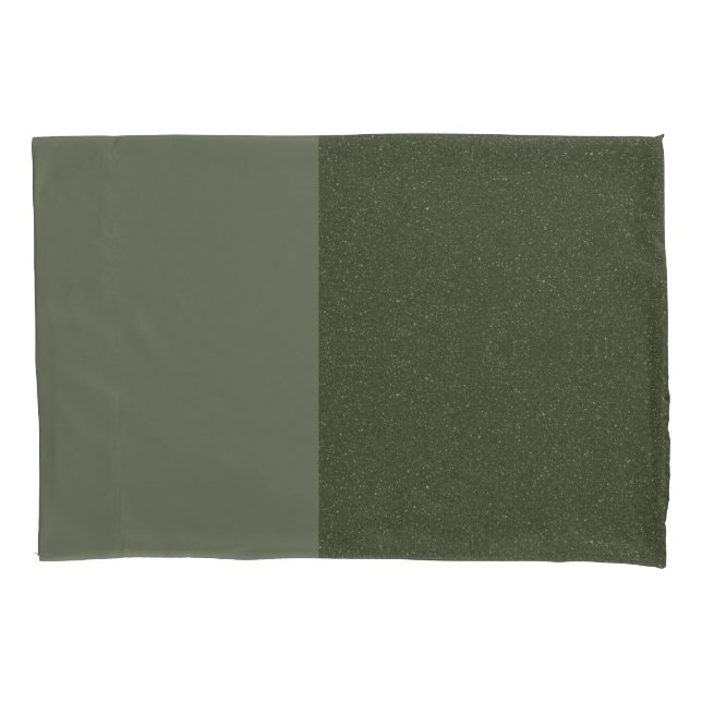 Funda De Cojín Moss Green Textured Split Pillowcase - Personaliza (Anverso)