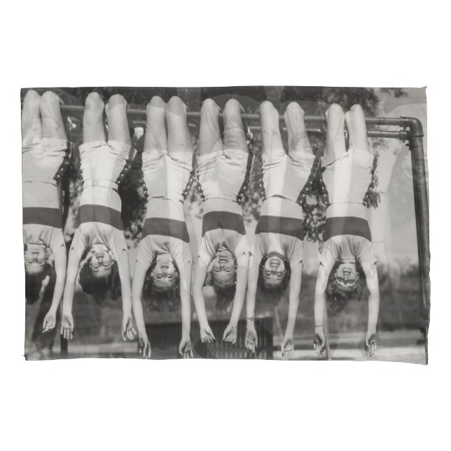 Funda De Cojín Mostrar chicas en bares de monos, diseño juguetón. (Anverso)