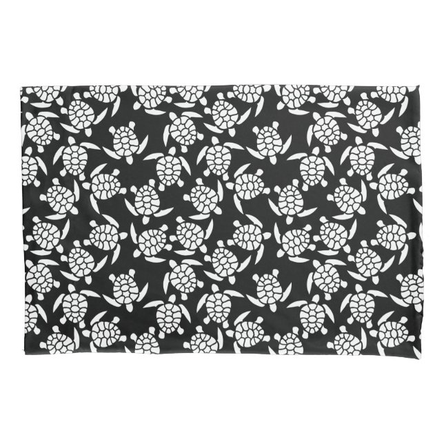 Funda De Cojín Motivo De Repetición En Blanco Y Negro | Patrón de (Anverso)