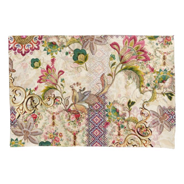 Funda De Cojín Mughal Floral Paisley (Anverso)