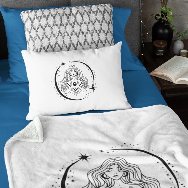 Funda De Cojín Mujer celeste, estrellas de la luna, boho, astrono (Subido por el creador)
