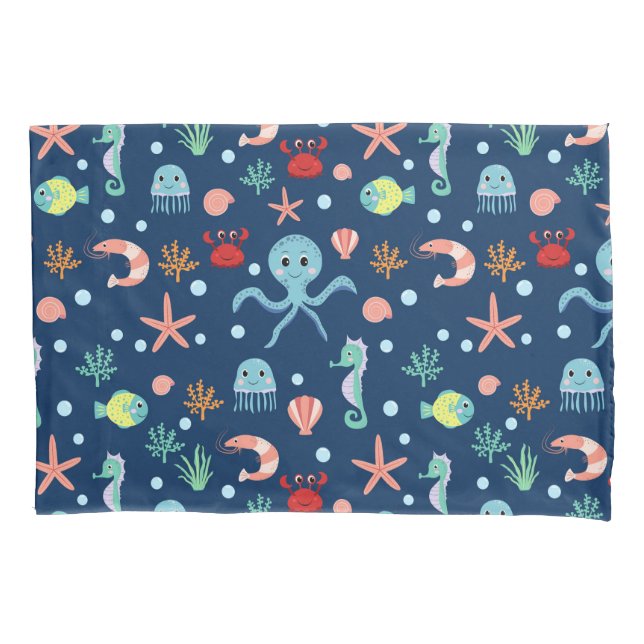 Funda De Cojín Mundo del Mar (Anverso-izquierdo)