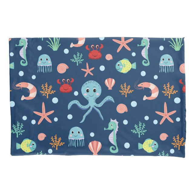 Funda De Cojín Mundo Marino (Anverso)