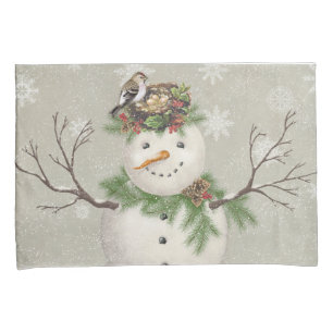 Funda De Cojín muñeco de nieve moderno del invernadero del
