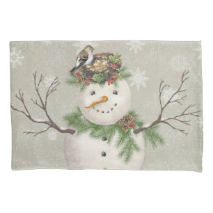 Funda De Cojín muñeco de nieve moderno del invernadero del