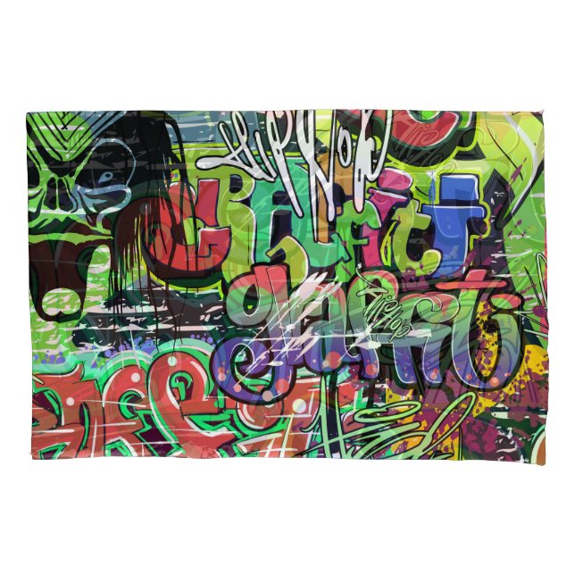 Funda De Cojín Muro de graffiti: El hip hop urbano (Anverso)