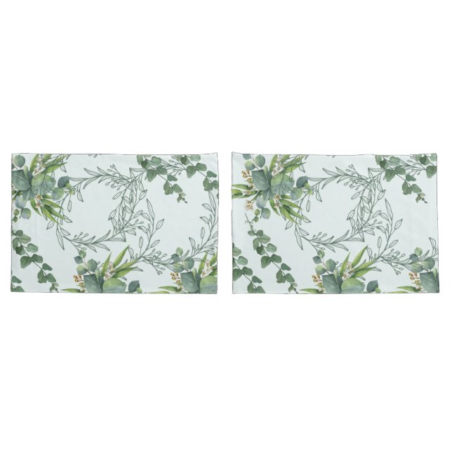 Funda De Cojín Murugi Luxe Beddings Verdant Harmony Pareja de (Reverso-Set)