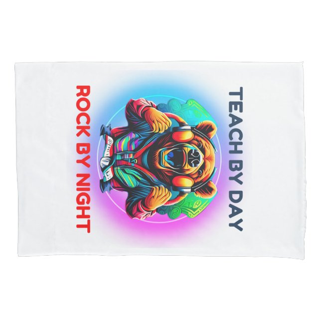 Funda De Cojín Música de amor de oso (Anverso)