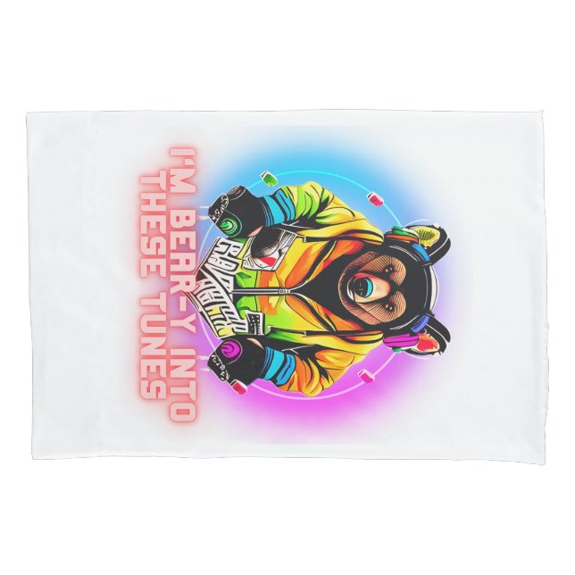 Funda De Cojín Música de amor de oso (Anverso-izquierdo)