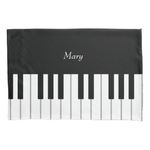 Funda De Cojín Música personalizada del teclado de piano clásic