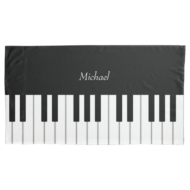 Funda De Cojín Música personalizada del teclado de piano clásico (Anverso)