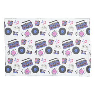 Funda De Cojín Música Retro de la Era de los 80 Nostálgica