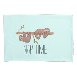 Funda De Cojín Nap Time Reversible Sleepe Cute Slots Pillowcase