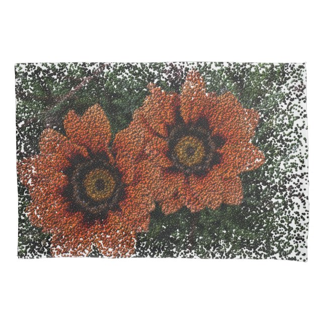 Funda De Cojín Naranja Daisy Balls Pillowcase (Anverso)