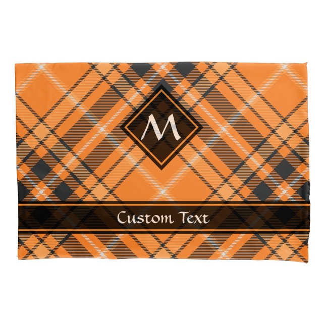 Funda De Cojín Naranja de Halloween Tartan (Anverso)